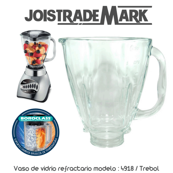 Jarra de vidrio Oster® refractario 4918 (Trebol) - Imagen 2